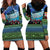 Personalised Fiji Viti Levu Hoodie Dress Tagimoucia and Tapa Tribal Pattern