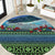 Personalised Fiji Viti Levu Round Carpet Tagimoucia and Tapa Tribal Pattern