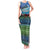 Personalised Fiji Viti Levu Tank Maxi Dress Tagimoucia and Tapa Tribal Pattern