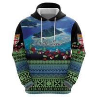 Personalised Fiji Viti Levu Zip Hoodie Tagimoucia and Tapa Tribal Pattern LT9 - Polynesian Pride
