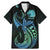 Personalised Hawaii Kure Atoll Family Matching Mermaid Dress and Hawaiian Shirt Holaniku Coral Reef with Polynesian Tribal