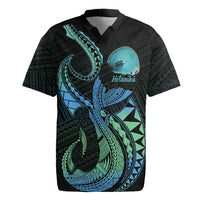 Personalised Hawaii Kure Atoll Rugby Jersey Holaniku Coral Reef with Polynesian Tribal LT9 Blue - Polynesian Pride