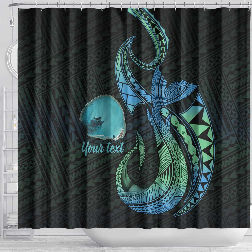 Personalised Hawaii Kure Atoll Shower Curtain Holaniku Coral Reef with Polynesian Tribal LT9 - Polynesian Pride