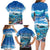 Personalised Palau Kayangel Atoll Family Matching Long Sleeve Bodycon Dress and Hawaiian Shirt Turtle With Coral Reef Under Water