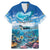 Personalised Palau Kayangel Atoll Family Matching Mermaid Dress and Hawaiian Shirt Turtle With Coral Reef Under Water