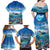 Personalised Palau Kayangel Atoll Family Matching Off Shoulder Maxi Dress and Hawaiian Shirt Turtle With Coral Reef Under Water