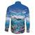 Personalised Palau Kayangel Atoll Family Matching Puletasi and Hawaiian Shirt Turtle With Coral Reef Under Water