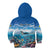 Personalised Palau Kayangel Atoll Kid Hoodie Turtle With Coral Reef Under Water