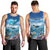 Personalised Palau Kayangel Atoll Men Tank Top Turtle With Coral Reef Under Water