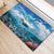 Personalised Palau Kayangel Atoll Rubber Doormat Turtle With Coral Reef Under Water