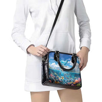 Personalised Palau Kayangel Atoll Shoulder Handbag Turtle With Coral Reef Under Water LT9 - Polynesian Pride