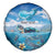 Personalised Palau Kayangel Atoll Spare Tire Cover Turtle With Coral Reef Under Water