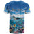 Personalised Palau Kayangel Atoll T Shirt Turtle With Coral Reef Under Water