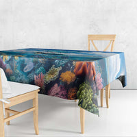 Personalised Palau Kayangel Atoll Tablecloth Turtle With Coral Reef Under Water LT9 - Polynesian Pride