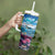 Personalised Palau Kayangel Atoll Tumbler With Handle Turtle With Coral Reef Under Water