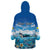 Personalised Palau Kayangel Atoll Wearable Blanket Hoodie Turtle With Coral Reef Under Water