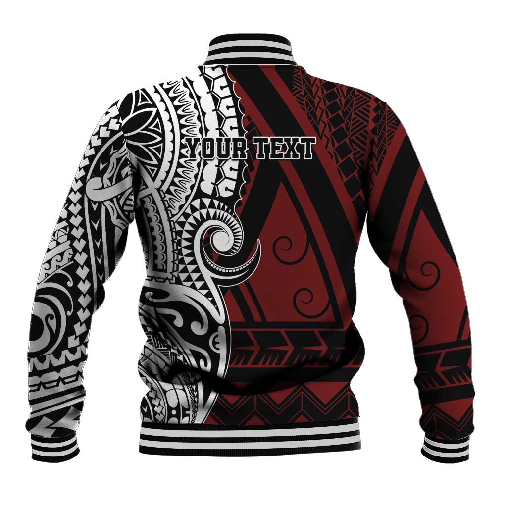 Personalised Tonga Constitution Day 1875 Baseball Jacket Polynesian Tribal Tattoo LT9 - Polynesian Pride