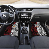 Personalised Tonga Constitution Day 1875 Car Mats Polynesian Tribal Tattoo LT9 Set 2pcs - Front Red - Polynesian Pride
