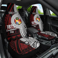 Personalised Tonga Constitution Day 1875 Car Seat Cover Polynesian Tribal Tattoo LT9 One Size Red - Polynesian Pride