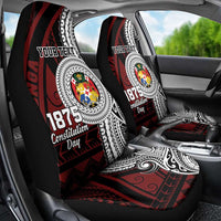 Personalised Tonga Constitution Day 1875 Car Seat Cover Polynesian Tribal Tattoo LT9 - Polynesian Pride