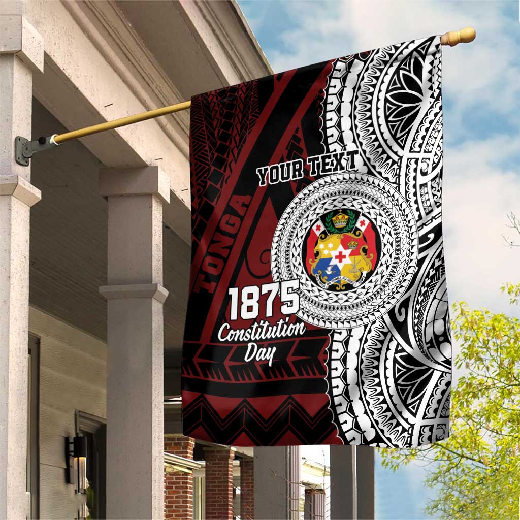 Personalised Tonga Constitution Day 1875 Garden Flag Polynesian Tribal Tattoo LT9 House Flag Red - Polynesian Pride
