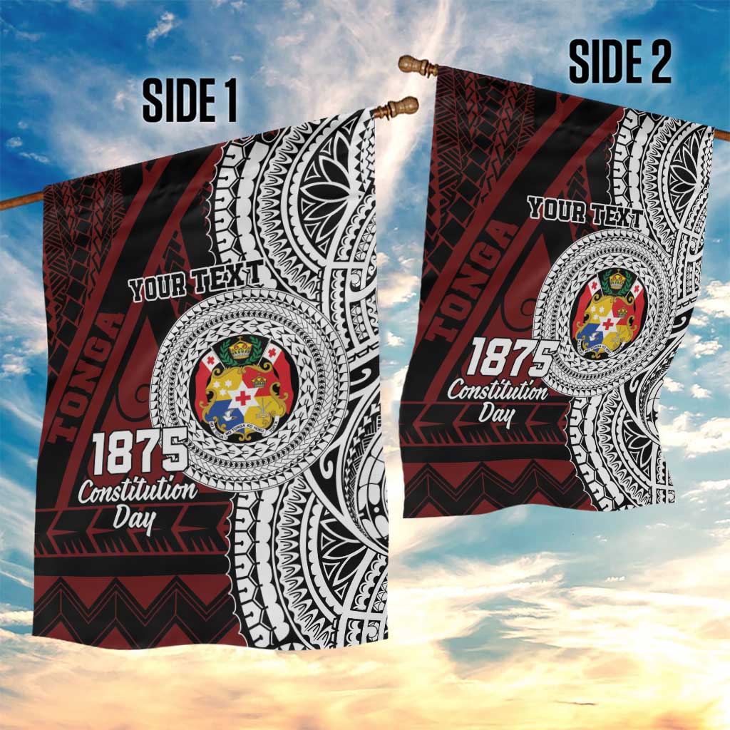 Personalised Tonga Constitution Day 1875 Garden Flag Polynesian Tribal Tattoo LT9 - Polynesian Pride