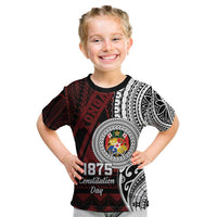 Personalised Tonga Constitution Day 1875 Kid T Shirt Polynesian Tribal Tattoo LT9 Red - Polynesian Pride