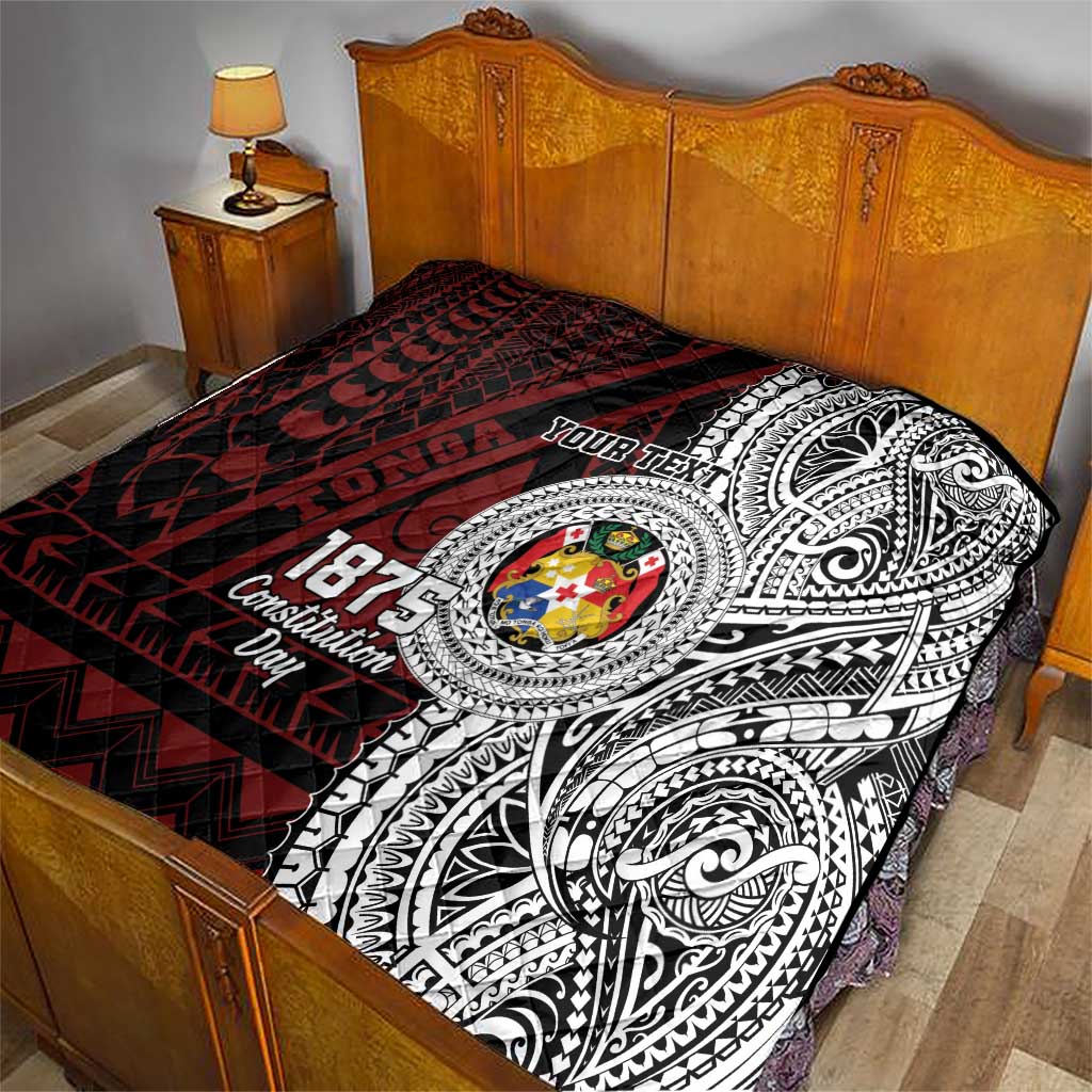 Personalised Tonga Constitution Day 1875 Quilt Polynesian Tribal Tattoo LT9 - Polynesian Pride