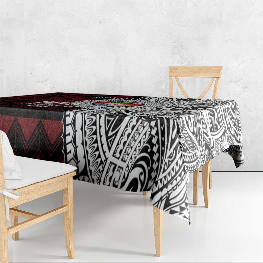 Personalised Tonga Constitution Day 1875 Tablecloth Polynesian Tribal Tattoo LT9 - Polynesian Pride