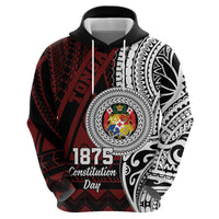 Personalised Tonga Constitution Day 1875 Zip Hoodie Polynesian Tribal Tattoo LT9 - Polynesian Pride