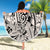 Polynesia Beach Blanket Tribal Polynesian Spirit With Beige Pacific Flowers LT9 - Wonder Print Shop