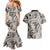 Polynesia Couples Matching Mermaid Dress and Hawaiian Shirt Tribal Polynesian Spirit With Beige Pacific Flowers LT9 - Polynesian Pride