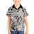 Polynesia Family Matching Off Shoulder Short Dress and Hawaiian Shirt Tribal Polynesian Spirit With Beige Pacific Flowers LT9 - Polynesian Pride