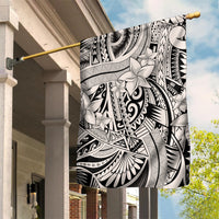 Polynesia Garden Flag Tribal Polynesian Spirit With Beige Pacific Flowers LT9 House Flag Beige - Polynesian Pride