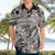 Polynesia Hawaiian Shirt Tribal Polynesian Spirit With Beige Pacific Flowers LT9 - Polynesian Pride