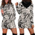 Polynesia Hoodie Dress Tribal Polynesian Spirit With Beige Pacific Flowers LT9 - Polynesian Pride