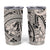 Beige Pacific Flowers Tribal Polynesian Spirit Tumbler Cup