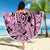 Polynesia Beach Blanket Tribal Polynesian Spirit With Pink Pacific Flowers LT9 - Wonder Print Shop