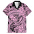 Polynesia Family Matching Long Sleeve Bodycon Dress and Hawaiian Shirt Tribal Polynesian Spirit With Pink Pacific Flowers LT9 Dad's Shirt - Short Sleeve Pink - Polynesian Pride