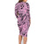 Polynesia Family Matching Long Sleeve Bodycon Dress and Hawaiian Shirt Tribal Polynesian Spirit With Pink Pacific Flowers LT9 - Polynesian Pride