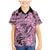 Polynesia Family Matching Mermaid Dress and Hawaiian Shirt Tribal Polynesian Spirit With Pink Pacific Flowers LT9 Son's Shirt Pink - Polynesian Pride