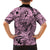 Polynesia Family Matching Short Sleeve Bodycon Dress and Hawaiian Shirt Tribal Polynesian Spirit With Pink Pacific Flowers LT9 - Polynesian Pride