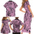 Polynesia Family Matching Short Sleeve Bodycon Dress and Hawaiian Shirt Tribal Polynesian Spirit With Pink Pacific Flowers LT9 - Polynesian Pride