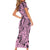 Polynesia Family Matching Short Sleeve Bodycon Dress and Hawaiian Shirt Tribal Polynesian Spirit With Pink Pacific Flowers LT9 - Polynesian Pride