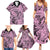 Polynesia Family Matching Summer Maxi Dress and Hawaiian Shirt Tribal Polynesian Spirit With Pink Pacific Flowers LT9 - Polynesian Pride