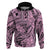 Polynesia Hoodie Tribal Polynesian Spirit With Pink Pacific Flowers LT9 Pink - Polynesian Pride