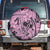 Polynesia Spare Tire Cover Tribal Polynesian Spirit With Pink Pacific Flowers LT9 - Polynesian Pride