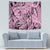 Polynesia Tapestry Tribal Polynesian Spirit With Pink Pacific Flowers LT9 - Polynesian Pride