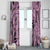 Polynesia Window Curtain Tribal Polynesian Spirit With Pink Pacific Flowers LT9 - Polynesian Pride