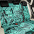 Polynesia Back Car Seat Cover Tribal Polynesian Spirit With Teal Pacific Flowers